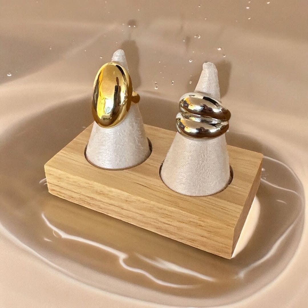 Anillos statement en oro y plata
